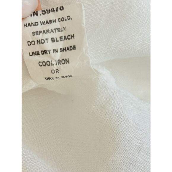 Francesca Bettini 100% Linen Italy Tunic Top Small Blouse Shirt Pockets Boho - Picture 4 of 9